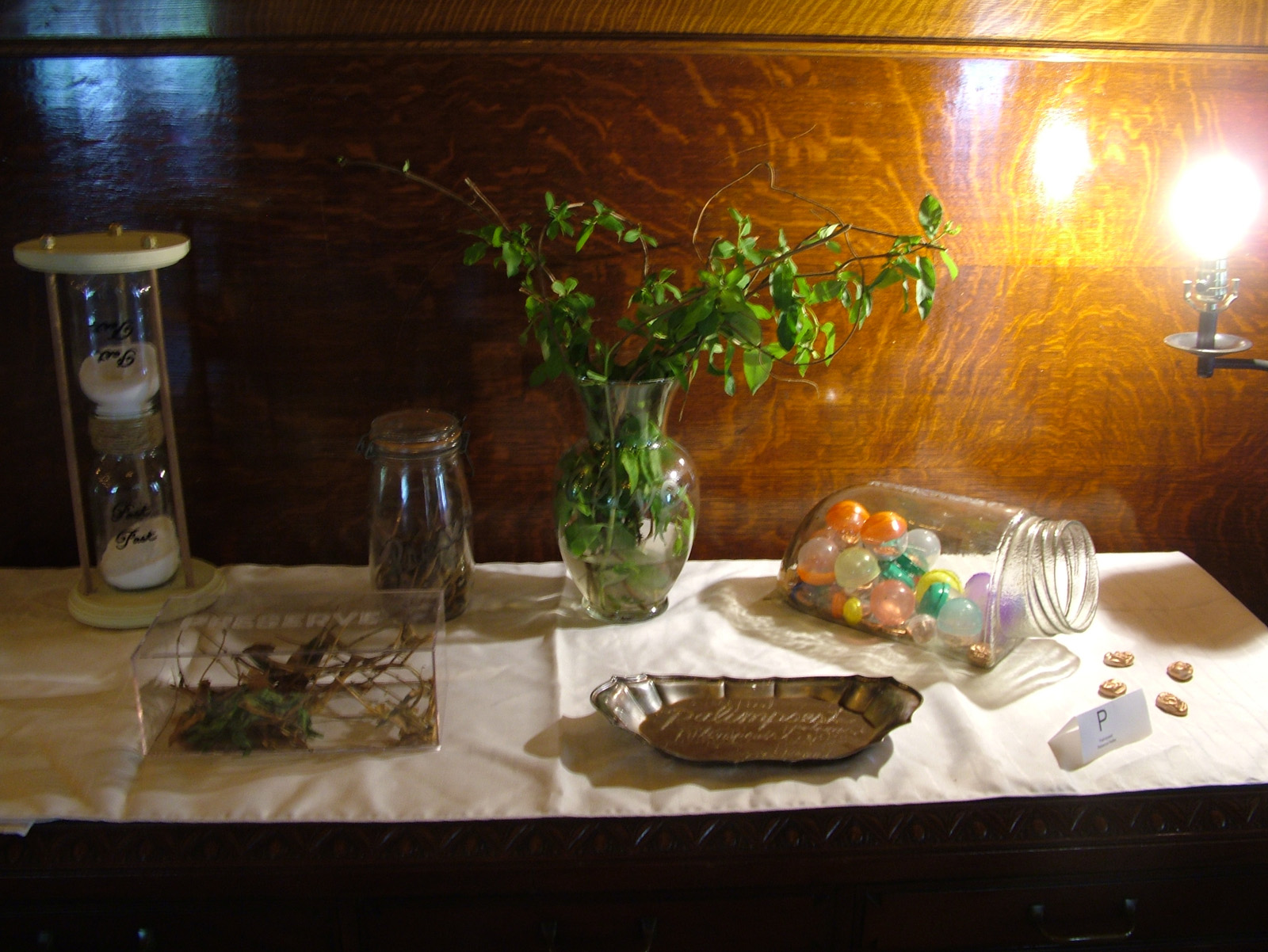 Rebecca Keller\'s preserved and living honeysuckles at Pleasant Home