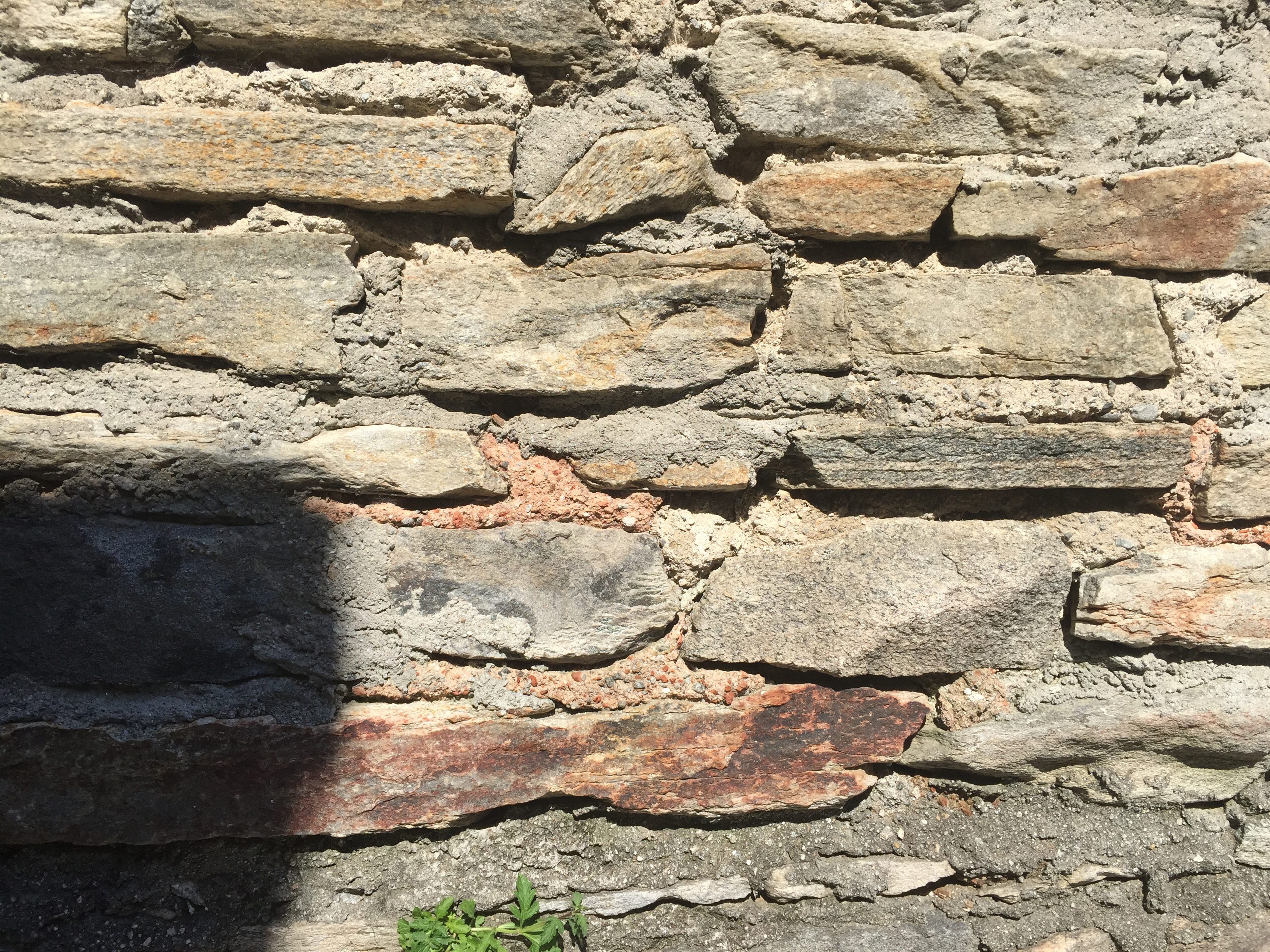 stone detail old mortar